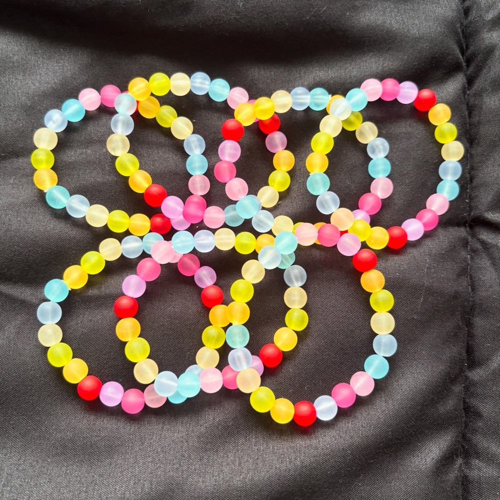 Colorful Kids Beaded Bracelets Set